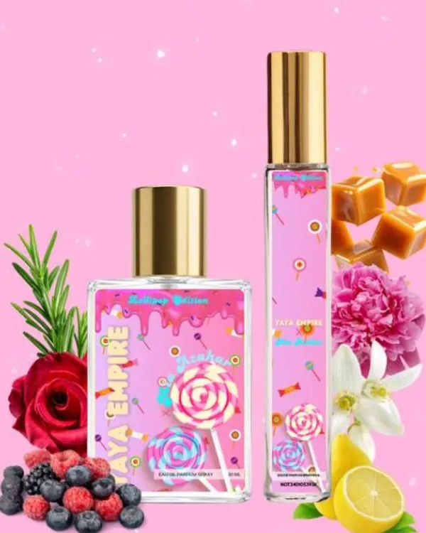 Dua botol perfume Yaya Empire x Mia Azahar Lollipop