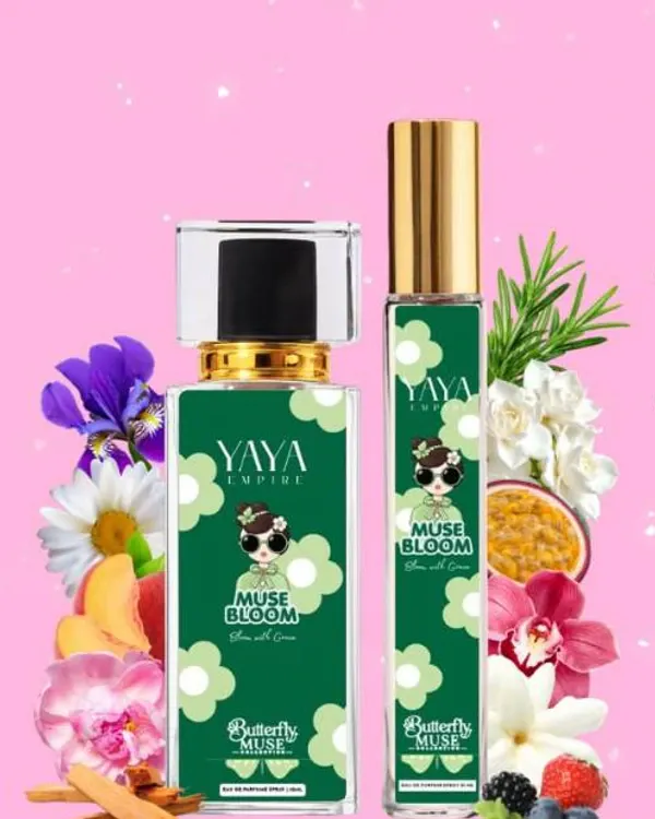 Botol perfume Yaya Empire Muse Bloom daripada Butterfly Muse Collection